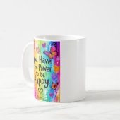 GLÜCKLICHER REGENBOGEN-BECHER KAFFEETASSE (Vorderseite Links)