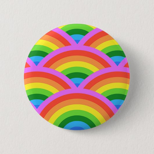 Glücklicher Regenbogen Button (Vorderseite)