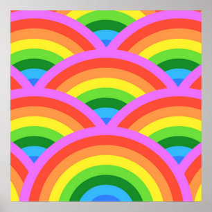 Glücklicher Regenbogen Poster