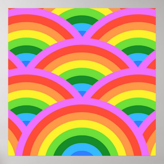 Glücklicher Regenbogen Poster (Vorne)