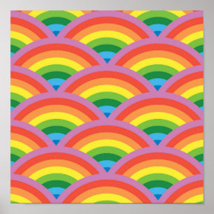 Glücklicher Regenbogen Poster