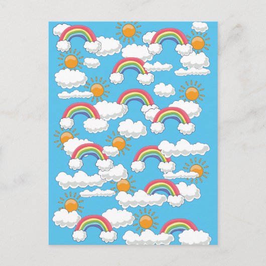 Glücklicher Regenbogen Postkarte (Vorderseite)