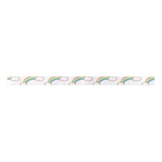 glücklicher Regenbogen Satinband (Vorderseite)