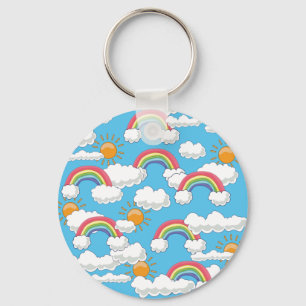 Glücklicher Regenbogen Schlüsselanhänger