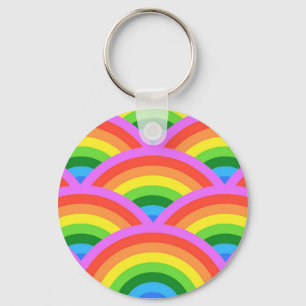 Glücklicher Regenbogen Schlüsselanhänger