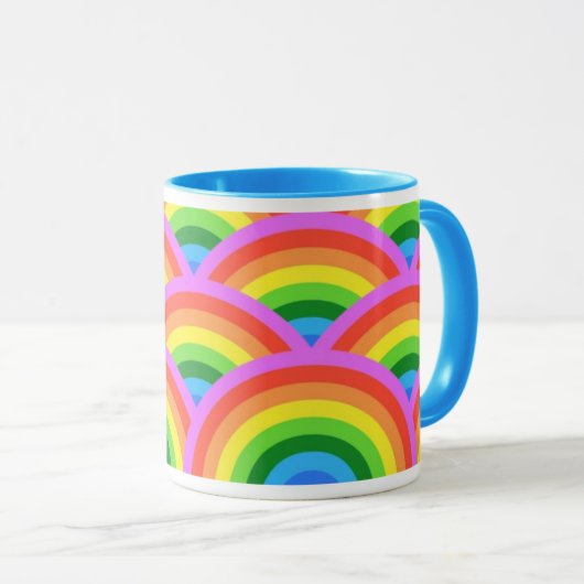 Glücklicher Regenbogen Tasse (VorderseiteRechts)