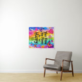 GLÜCKLICHER REGENBOGEN- UND SCHMETTERLINGSTEPPICH WANDTEPPICH (Beispiel (Horizontal))