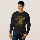 Glücklicher Rexmas Baum Rex Rex Dinosaurier Weih Sweatshirt (Vorne ganz)