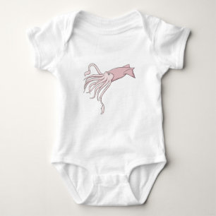 Glücklicher riesiger Tintenfisch Baby Strampler