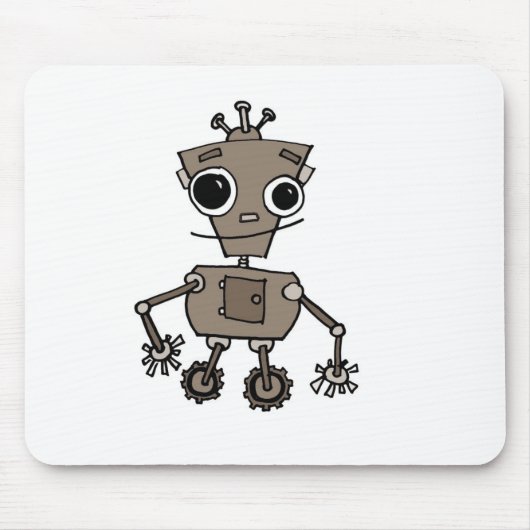 Glücklicher Roboter Mousepad (Vorne)