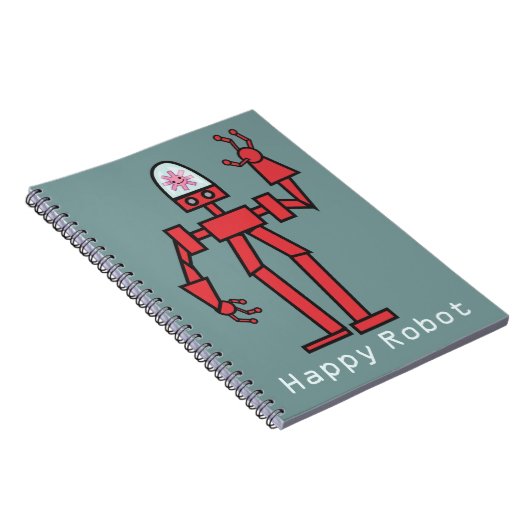 Glücklicher Roboter Notizblock (Rechte Seite)