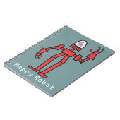 Glücklicher Roboter Notizblock (Linke Seite)