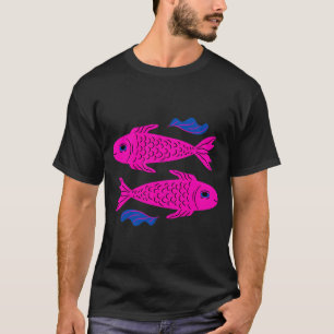 Glücklicher Rosa Fisch T-Shirt