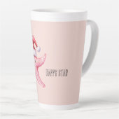 Glücklicher Rosa Seestern Weihnachtsmannmütze Milchtasse (Rechte Ecke)