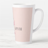 Glücklicher Rosa Seestern Weihnachtsmannmütze Milchtasse (Rechts)
