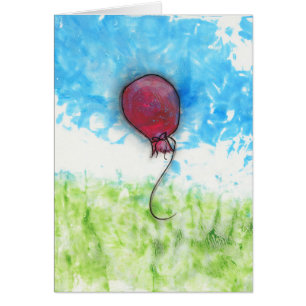 Glücklicher roter Ballon