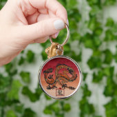 Glücklicher roter Drache, 龙 Schlüsselanhänger (Hand)