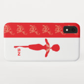 Glücklicher roter Elefant Case-Mate iPhone Hülle (Rückseite (Horizontal))