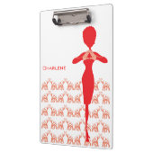 Glücklicher roter Elefant Klemmbrett (Links)