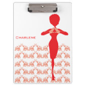 Glücklicher roter Elefant Klemmbrett (Vorderseite)