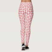 Glücklicher roter Elefant Leggings (Rückseite)