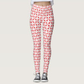 Glücklicher roter Elefant Leggings (Vorderseite)