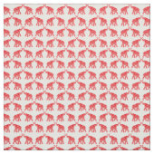 Glücklicher roter Elefant Stoff (Muster)