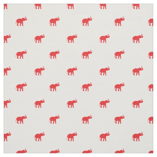 Glücklicher roter Elefant Stoff (Muster)