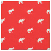 Glücklicher roter Elefant Stoff (Nahaufnahme)