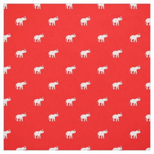 Glücklicher roter Elefant Stoff (Muster)