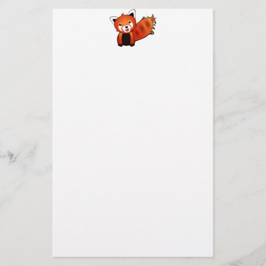 Glücklicher roter Panda Briefpapier (Vorderseite)