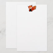 Glücklicher roter Panda Briefpapier (Vorne/Hinten)