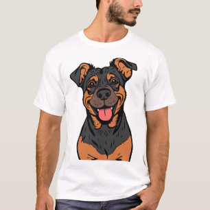 Glücklicher Rottweiler-Cartoon � Süßer und freundl T-Shirt