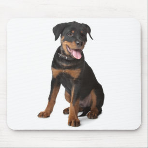 Glücklicher Rottweiler-Welpen-Hund-Mauspad Mousepad