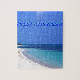 Glücklicher Ruhestand - blauer Himmel, blauer Puzzle
