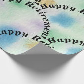 Glücklicher Ruhestand bunt Geschenkpapier (Ecke)