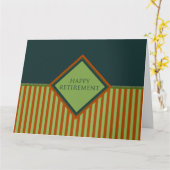 glücklicher Ruhestand (diamondStriped) Karte (Gelbe Blume)