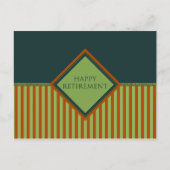 glücklicher Ruhestand (diamondStriped) Postkarte (Vorderseite)