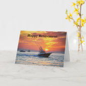 Glücklicher Ruhestand, Fischerboot, Florida, Karte (Gelbe Blume)