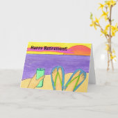 Glücklicher Ruhestand! Grußkarte Karte (Gelbe Blume)