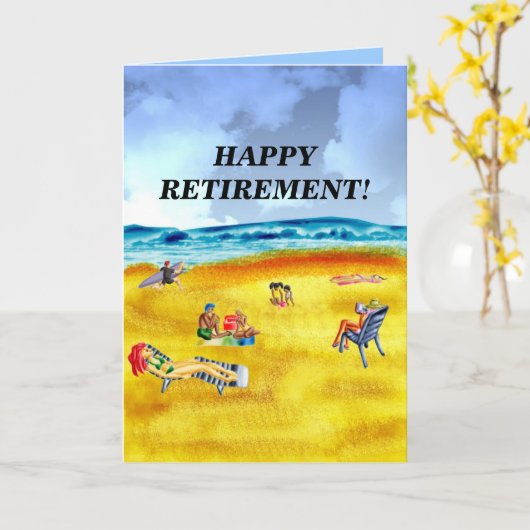 GLÜCKLICHER RUHESTAND! KARTE (Gelbe Blume)