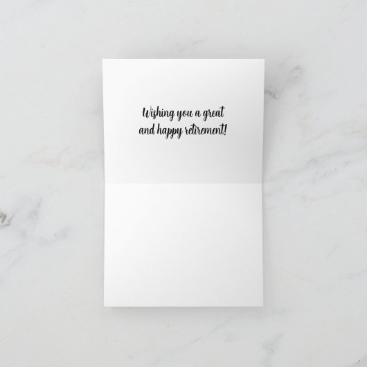 Glücklicher Ruhestand Karte (Innenseite)