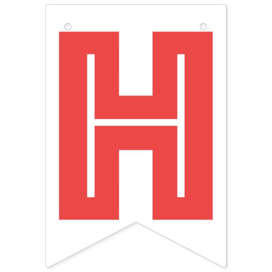 GLÜCKLICHER RUHESTAND korallenrotes Rot, Türkis, Wimpelkette (Erste Fahne)