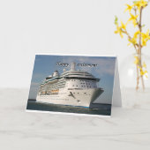 Glücklicher Ruhestand: Kreuzfahrtschiff 3 Karte (Gelbe Blume)