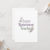 Glücklicher Ruhestand Lehrer Karte (Vorderseite/Rückseite Beispiel)