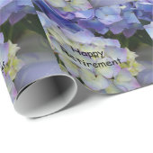 Glücklicher Ruhestand, lila Geschenkpapier (Rolleneckpunkt)