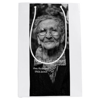 Glücklicher Ruhestand Name Foto Dienstjahre r Mittlere Geschenktüte