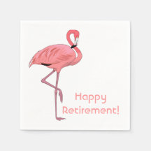 Glücklicher Ruhestand Pink Flamingo Party