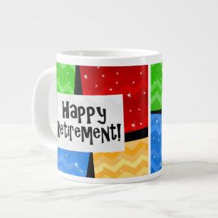 Glücklicher Ruhestand, Primärfarbe quadriert Par Jumbo-Tasse