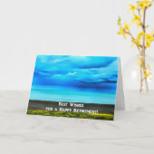 Glücklicher Ruhestand über Ozean-Karte Karte (Gelbe Blume)